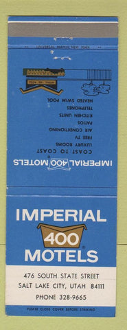 Matchbook Cover - Imperial 400 Motel Salt Lake City UT #1