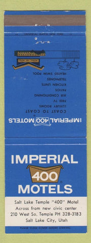 Matchbook Cover - Imperial 400 Motel Salt Lake City UT #2