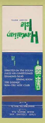 Matchbook Cover - Hawaiian Isle Resort Motel Miami Beach FL Tiki