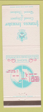 Matchbook Cover - Frances Brewster Clothes Miami Beach Palm Beach Naples FL
