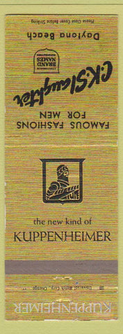 Matchbook Cover - Kuppenheimer Men's Clothes CK Slaughter Daytona Beach FL