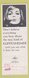 Matchbook Cover - Kuppenheimer Men's Clothes CK Slaughter Daytona Beach FL