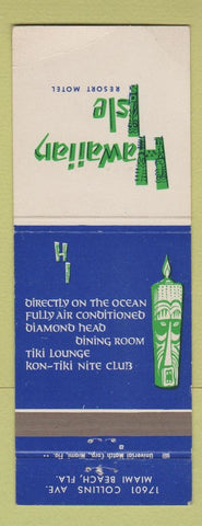 Matchbook Cover - Hawaiian Isle Resort Motel Miami Beach FL Tiki