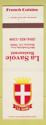 Matchbook Cover - La Savoie Restaurant French Metairie LA
