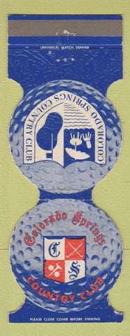 Matchbook Cover - Colorado Springs Country Club