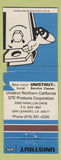 Matchbook Cover - Unistrut GTE San Leandro CA
