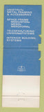 Matchbook Cover - Unistrut GTE San Leandro CA