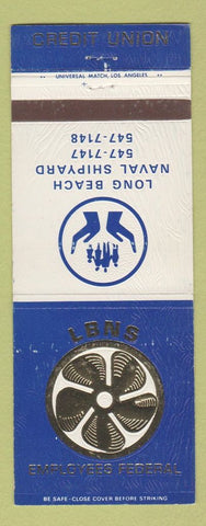 Matchbook Cover - Long Beach Naval Shipyard Credit Union CA