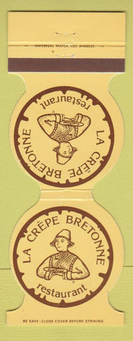 Matchbook Cover - La Crepe Bretonne Restaurant Winnipeg MB