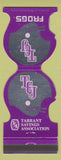 Matchbook Cover - TCU Horned Frogs Tarrant Savings 1974 Jewelite
