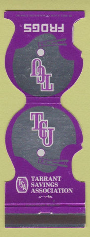 Matchbook Cover - TCU Horned Frogs Tarrant Savings 1974 Jewelite