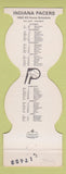 Matchbook Cover - Indiana Pacers Basketball 1982-83