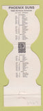 Matchbook Cover - Phoenix Suns Basketball 1982-83 Schedule