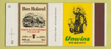 Matchbox - Unwins Wine Merchants Ben Roland Scotch Belgium