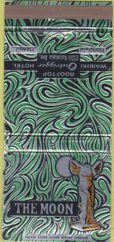 Matchbook Cover - The Moon Waikiki Outrigger Honolulu HI 30 Strike WEAR