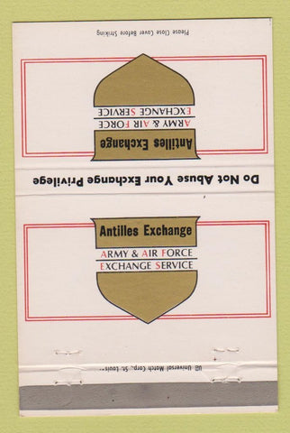 Matchbook Cover - Antilles Exchange Army Air Force Exchange 40 Strike
