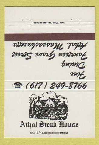Matchbook Cover - Athol Steak House MA 40 Strike