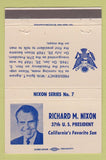 Matchbook Cover - Richard Nixon President RMS #7 40 Strike