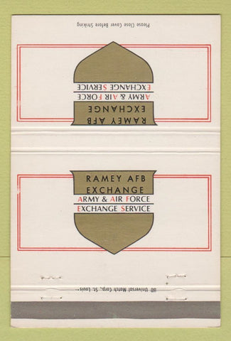 Matchbook Cover - Ramey Air Force Base Army Air Force Exchange  40 Strike