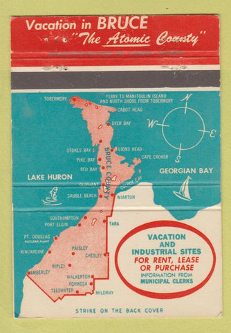 Matchbook Cover - Tourism Bruce County ON 40 Strike