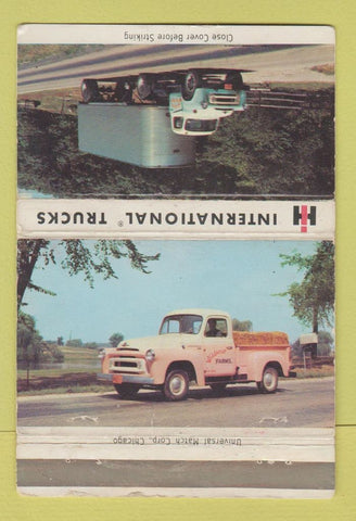 Matchbook Cover - International Harvester Trucks Chicago IL tractors 40 Strike