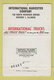 Matchbook Cover - International Harvester Trucks Chicago IL tractors 40 Strike