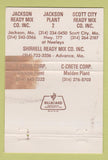 Matchbook Cover Cape Ready Mix Concrete Cape Girardeau MO Springfield 40 Strike