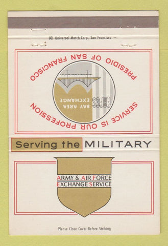 Matchbook Cover - Army Air Force Exchange Service San Francisco CA 40 Strike