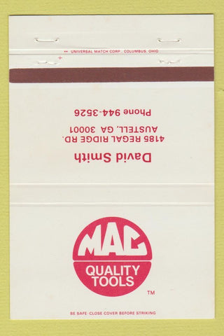 Matchbook Cover - Mac Tools David Smith Austell GA 40 Strike