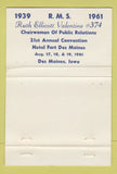 Matchbook Cover - 100th Year Civil War RMS 1961 General Lee Grant 40 Strike