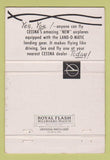 Matchbook Cover - Cessna Airplanes Flight School Charleston WV 40 Strike