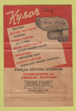Matchbook Cover - Kysor Heater Cadillac MI WORN 40 Strike