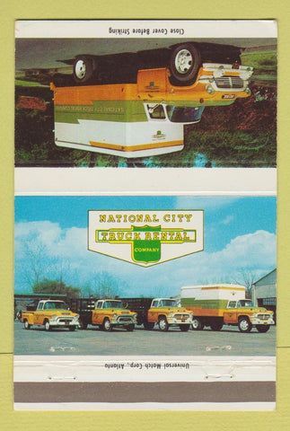 Matchbook Cover - National City Truck Rentals Mobile AL 40 Strike