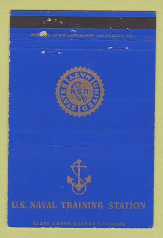 Matchbook Cover - US Naval Training Station WEAR 40 Strike