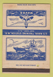 Matchbook Cover - US Naval Training Station New York City 40 Strike