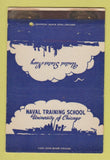 Matchbook Cover - Naval Training School University of Chicago IL WEAR 40 Strike