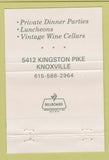 Matchbook Cover - The Orangery French Restaurant Knoxville TN #2 PINK 40 Strike
