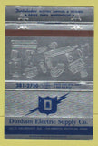 Matchbook Cover - Dunham Electric Supply Kalamazoo MI 40 Strike