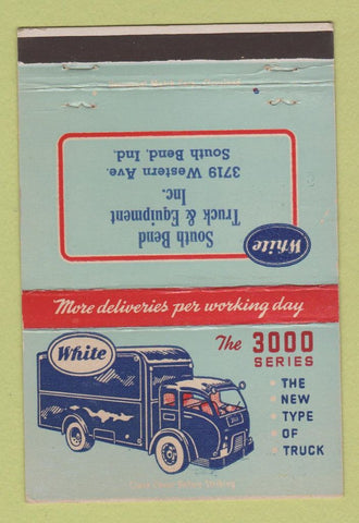 Matchbook Cover - White Trucks South Bend IN 40 Strike