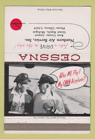 Matchbook Cover - Cessna Airplanes Northern Air Grand Rapids MI  40 Strike