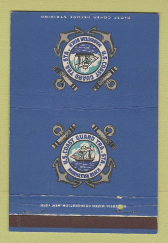 Matchbook Cover - US Coast Guard Station Manhattan Beach postcard 40 Strike