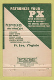 Matchbook Cover - Fort Lee FVA Military PX WEAR 40 Strike