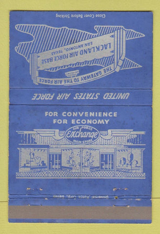 Matchbook Cover - US Air Force Lackland Air Force Base San Antonio TX 40 Strike