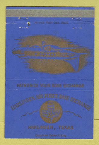 Matchbook Cover - Harlingen Air Force Base Exchange TX WEAR 40 Strike