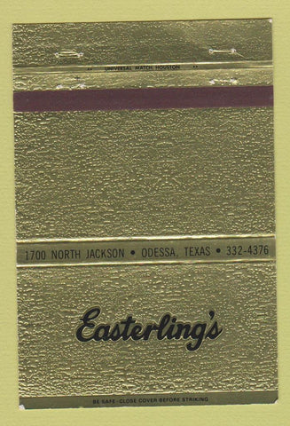 Matchbook Cover - Easterling's Odessa TX 40 Strike