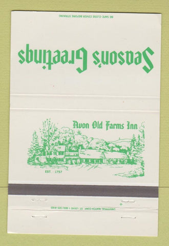 Matchbook Cover - Avon Old Farms Inn CT Christmas 40 Strike