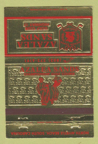 Matchbook Cover - Azalea Sands Golf Club North Myrtle Beach SC 40 Strike