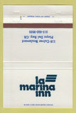 Matchbook Cover - La Marina Inn Playa Del Rey CA 40 Strike