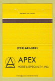 Matchbook Cover - Apex Hose Specialty 40 Strike