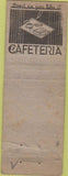Matchbook Cover - Hossini's Cafe Bar St Paul MN WORN Advance